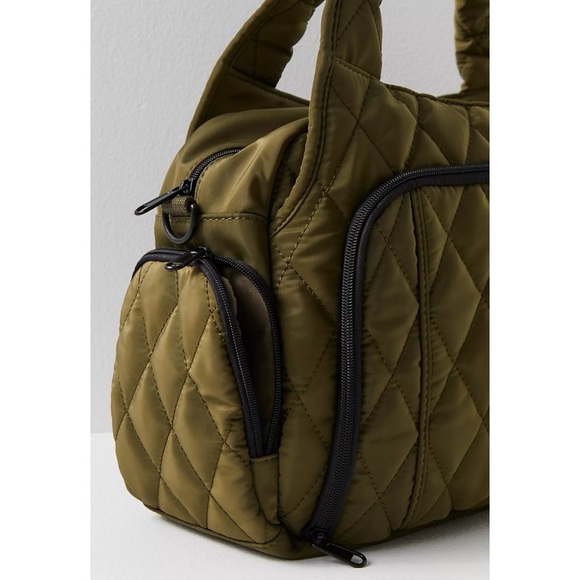 New Free People Movement Quilted Duffle Bag Tote in Green FP Movement - Picture 10 of 10